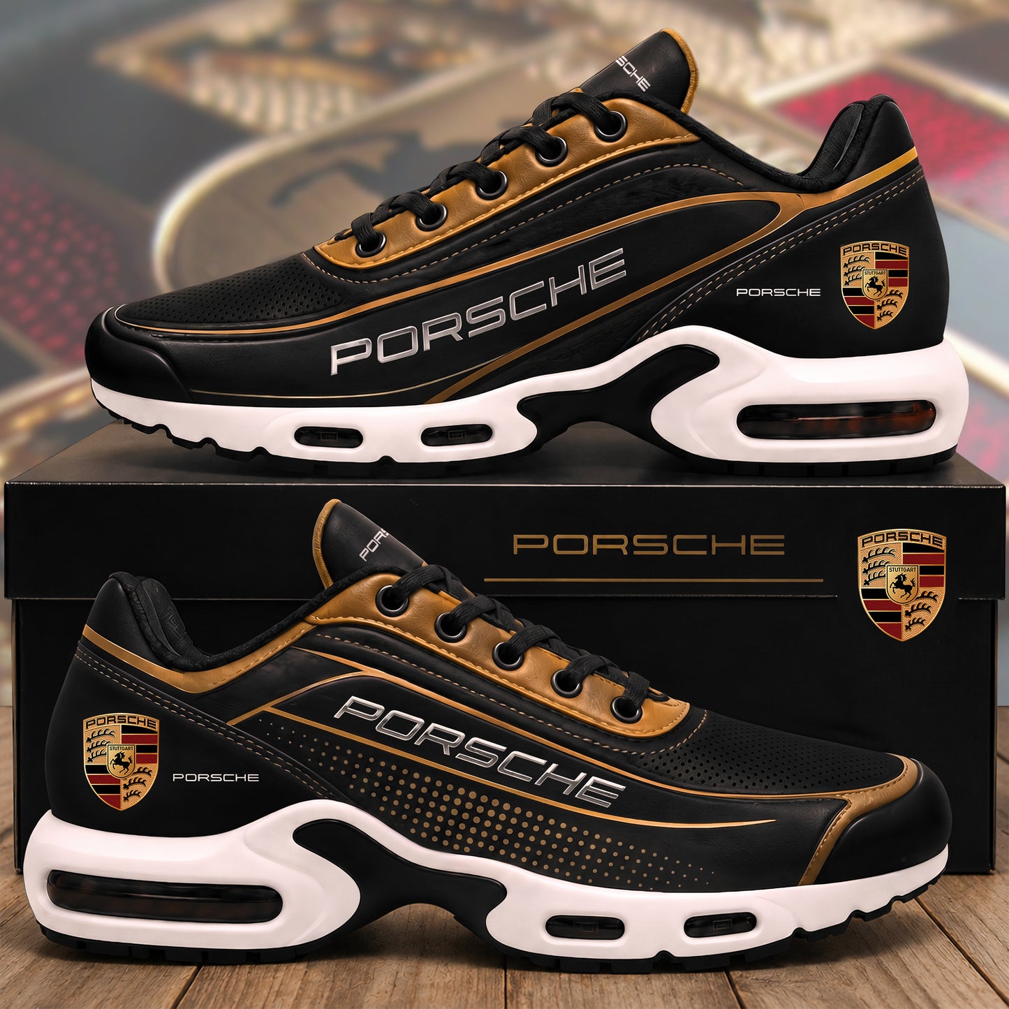 Pors Vintage Leather Air Cushion Sneaker