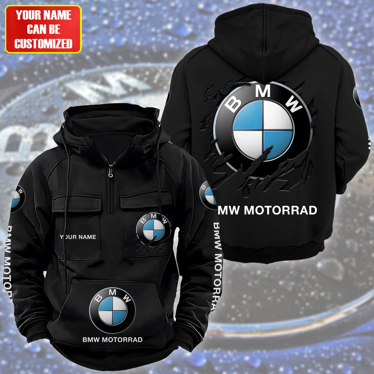 Personalized BW Motorrad Retro Cotton Hoodie
