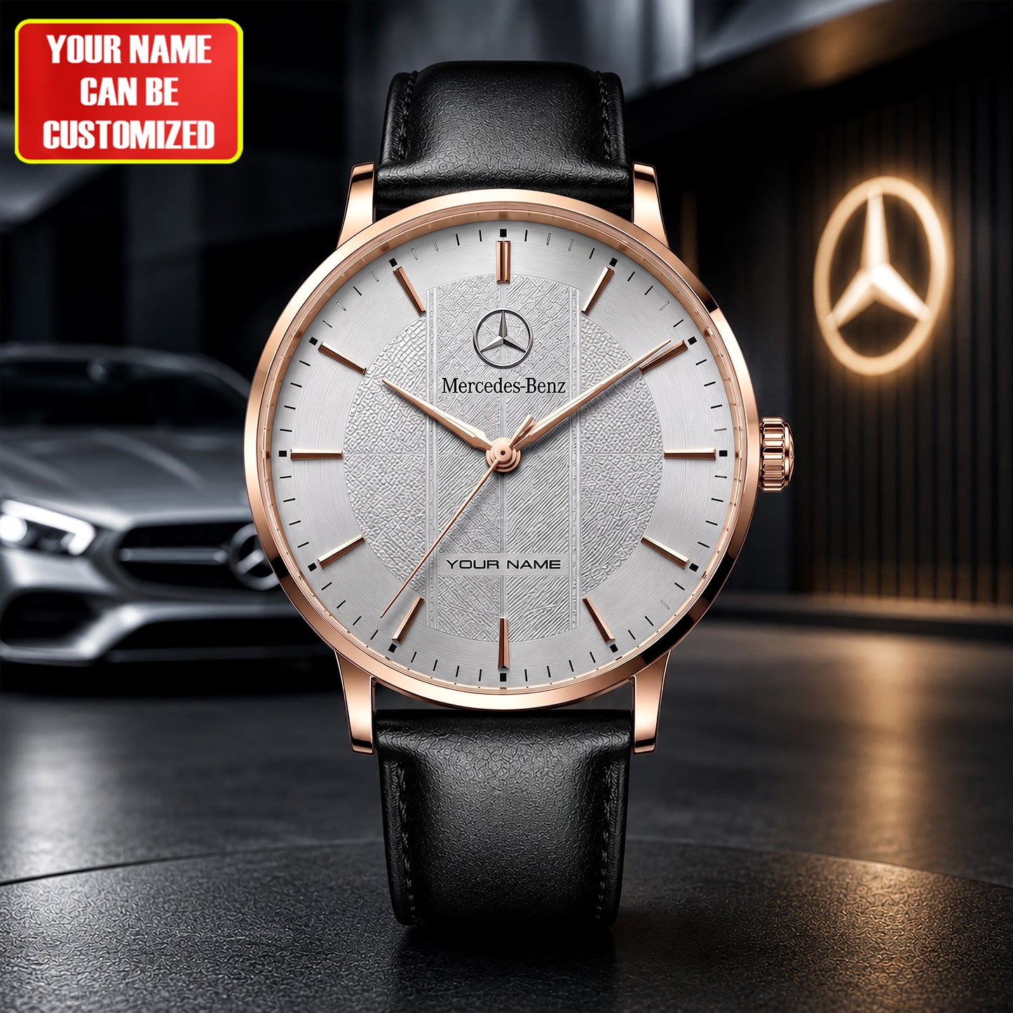 Personalized Merc Timepiece Leather Watch