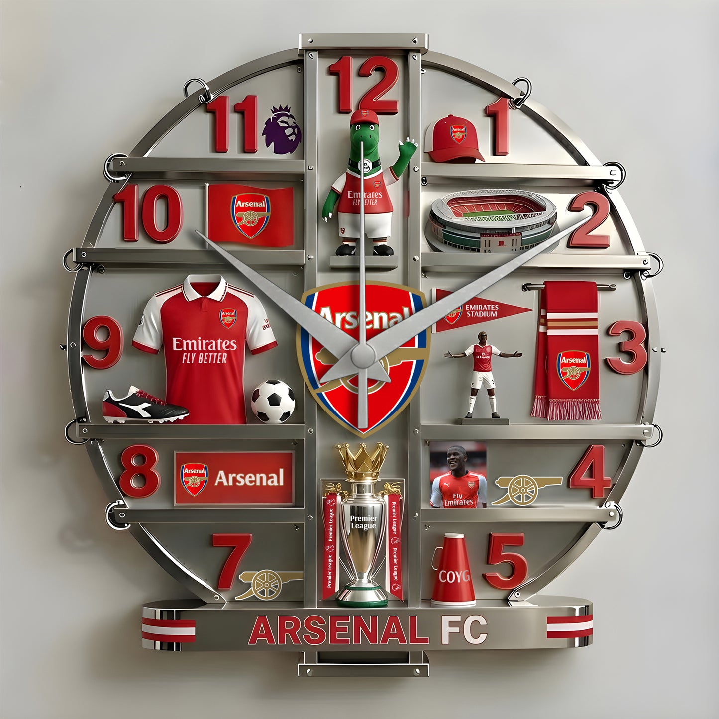 Arsenal Home Decorative 3D Visual Effect Acrylic Wall Clock