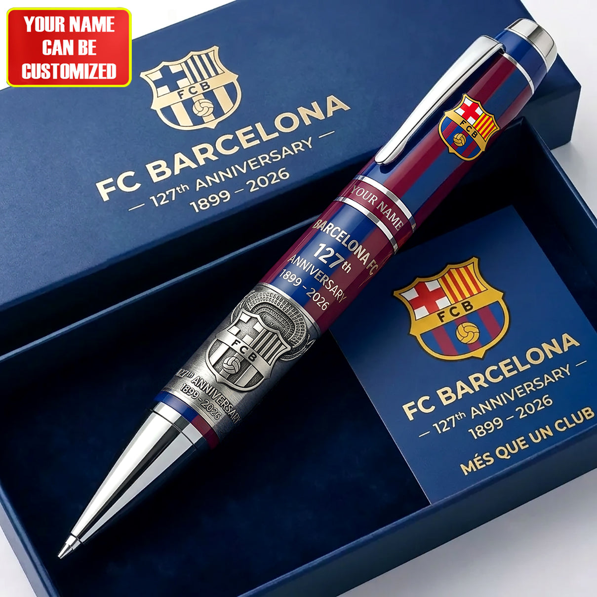 Personalized Barca FC 127 Years Anniversary Edition Ballpoint Pen (1899-2026)