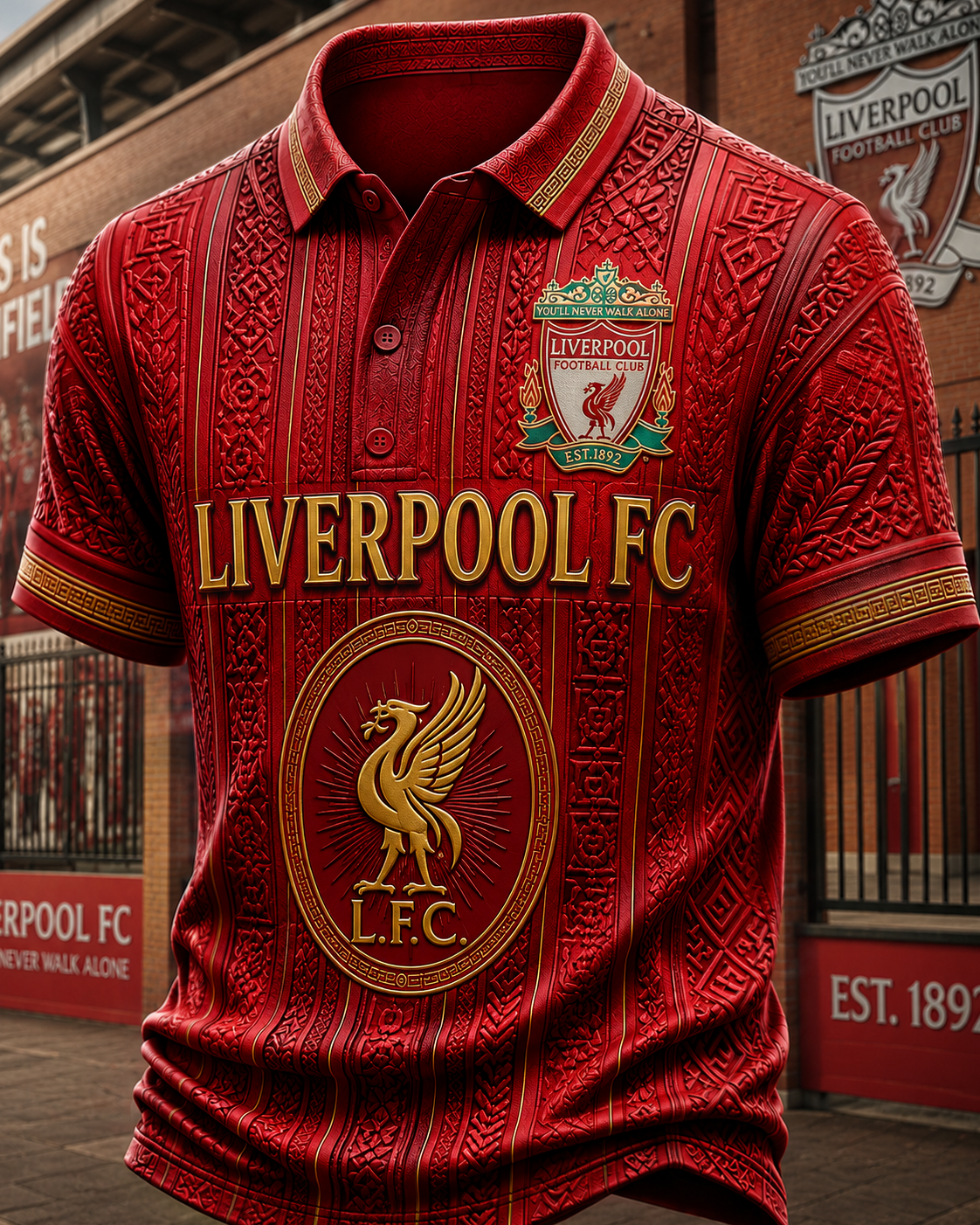 Personalized LVP FC Luxury Pattern Polo Shirt