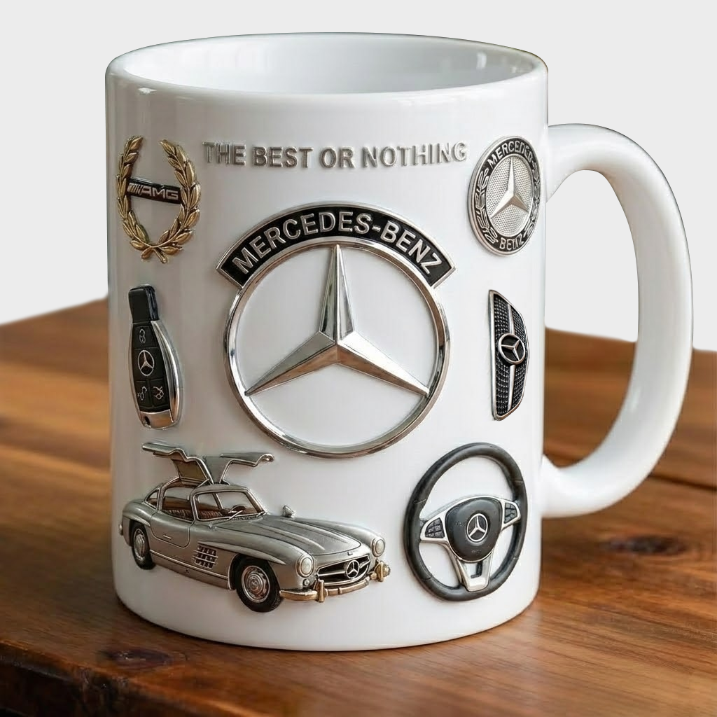 Merc AMG Accent Mug , Cream Mug Gifts , Holiday Gifts