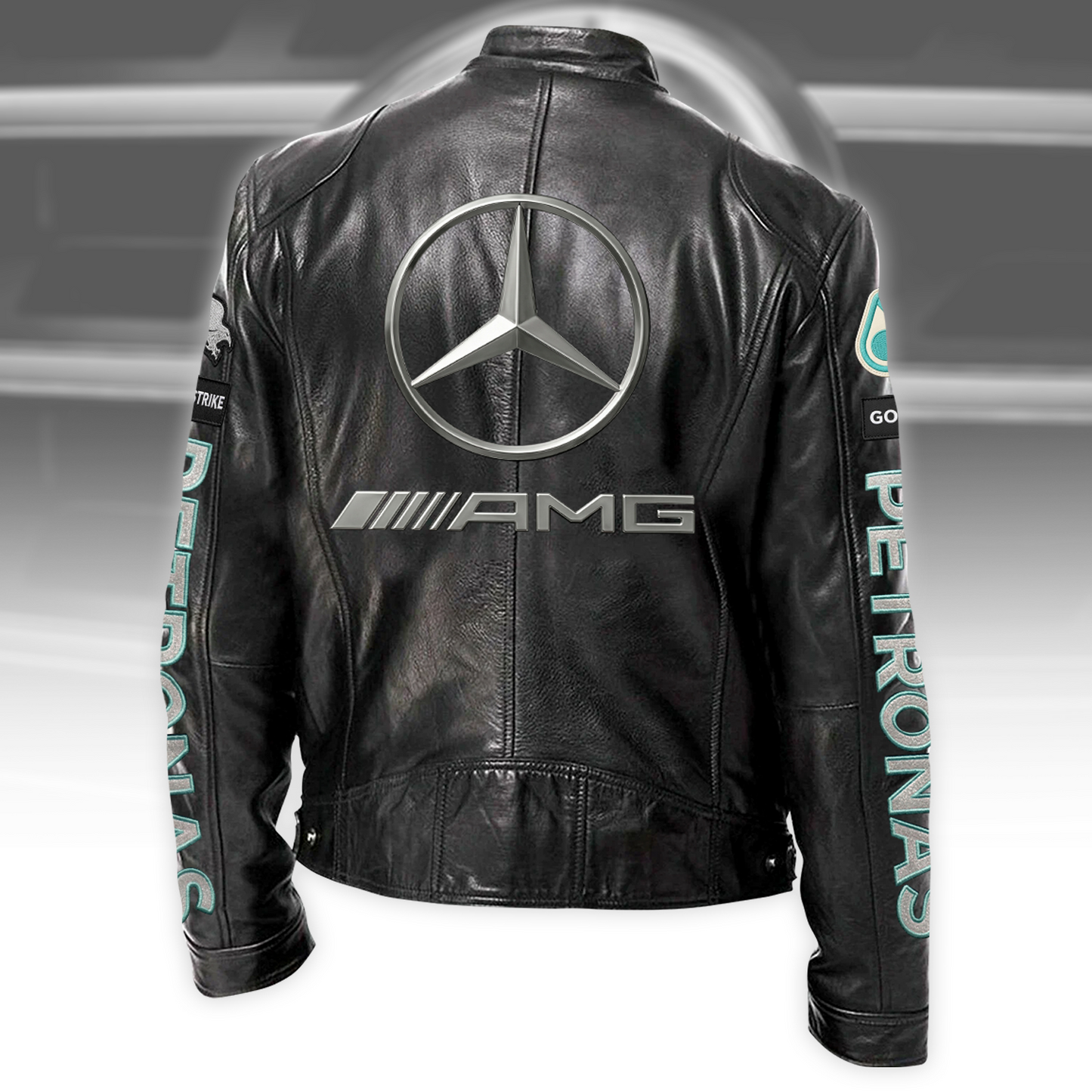 Merc AMG Petronas Collar Leather Jacket