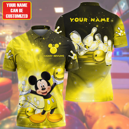 Personalized Name Yellow Mk Bowling All Over Printed Unisex Shirt Q020501