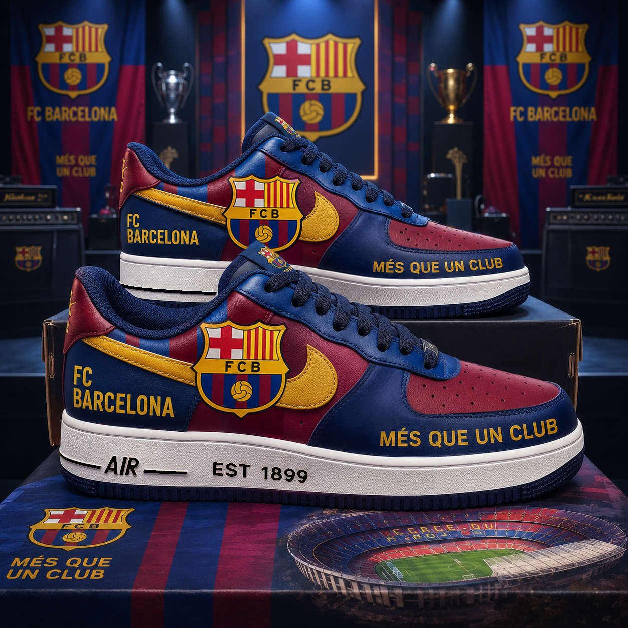 Barca FC AJ1 Custom Sneaker