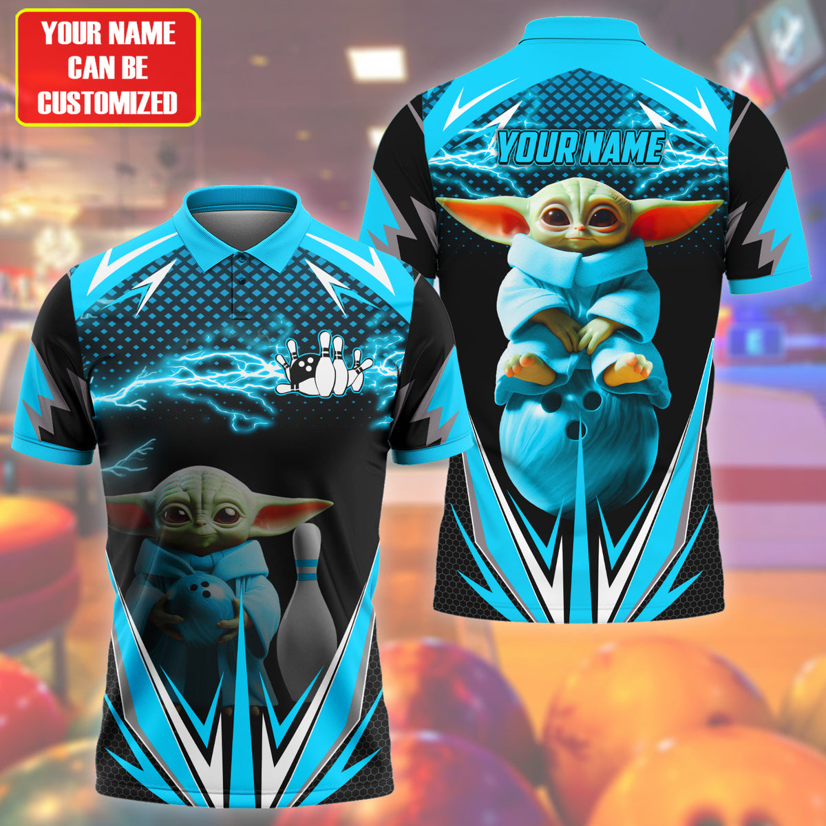 Personalized Name Teal Yd Bowling All Over Printed Unisex Shirt Q020705