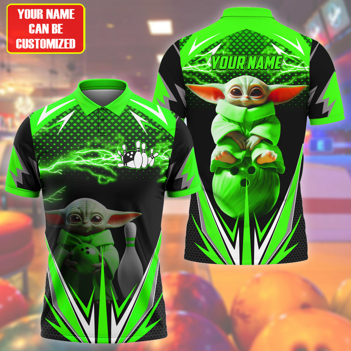 Personalized Name Green Yd Bowling All Over Printed Unisex Shirt Q020705