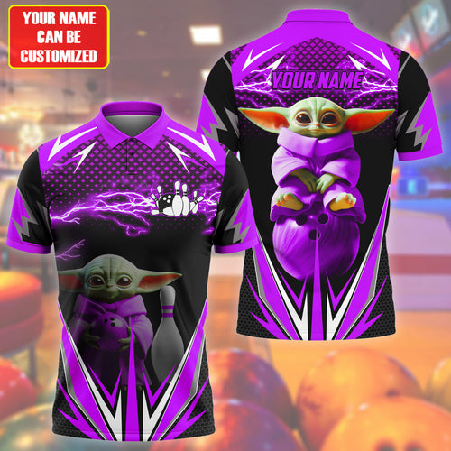Personalized Name Purple Yd Bowling All Over Printed Unisex Shirt Q020705