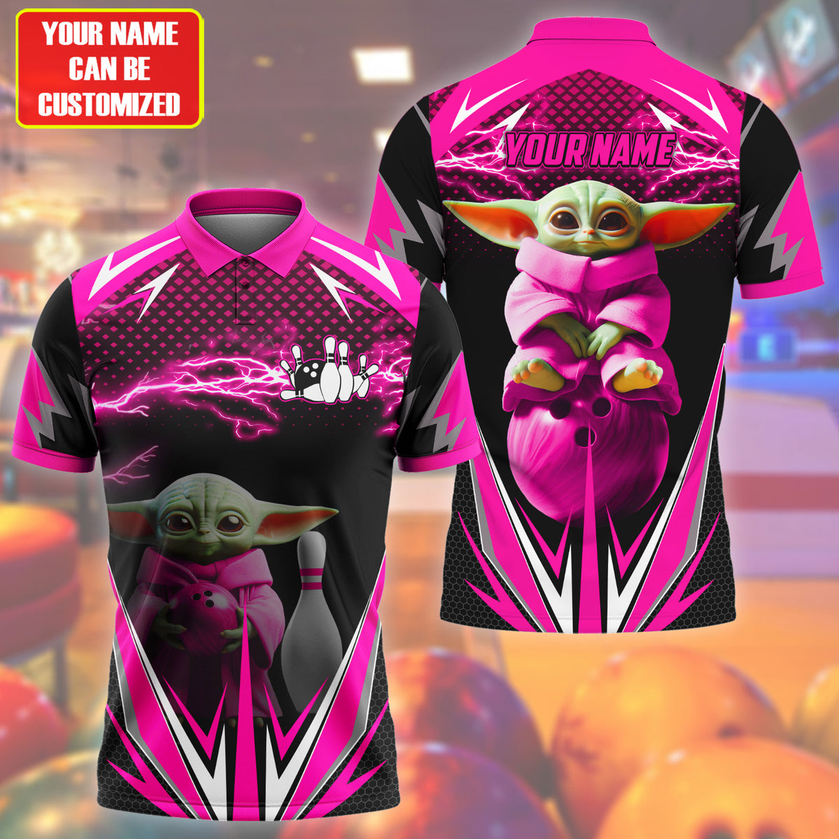 Personalized Name Pink Yd Bowling All Over Printed Unisex Shirt Q020705