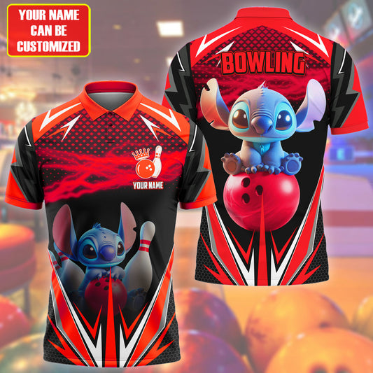 Personalized Name Cute ST Bowling Red Version All Over Printed Unisex Shirt Q020706