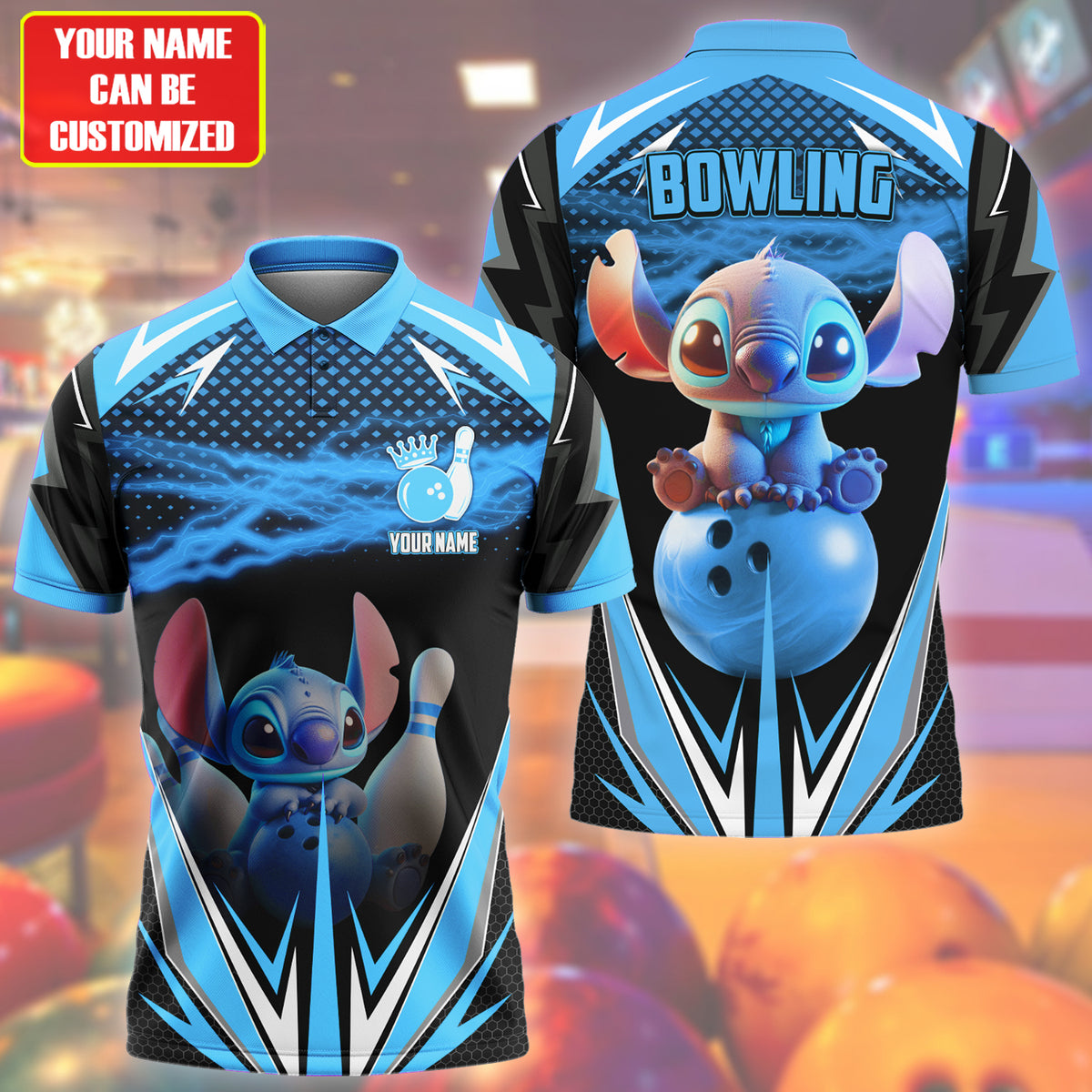 Personalized Name Cute ST Bowling Teal Version All Over Printed Unisex Shirt Q020706
