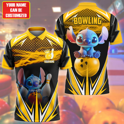 Personalized Name Cute ST Bowling Yellow Version All Over Printed Unisex Shirt Q020706