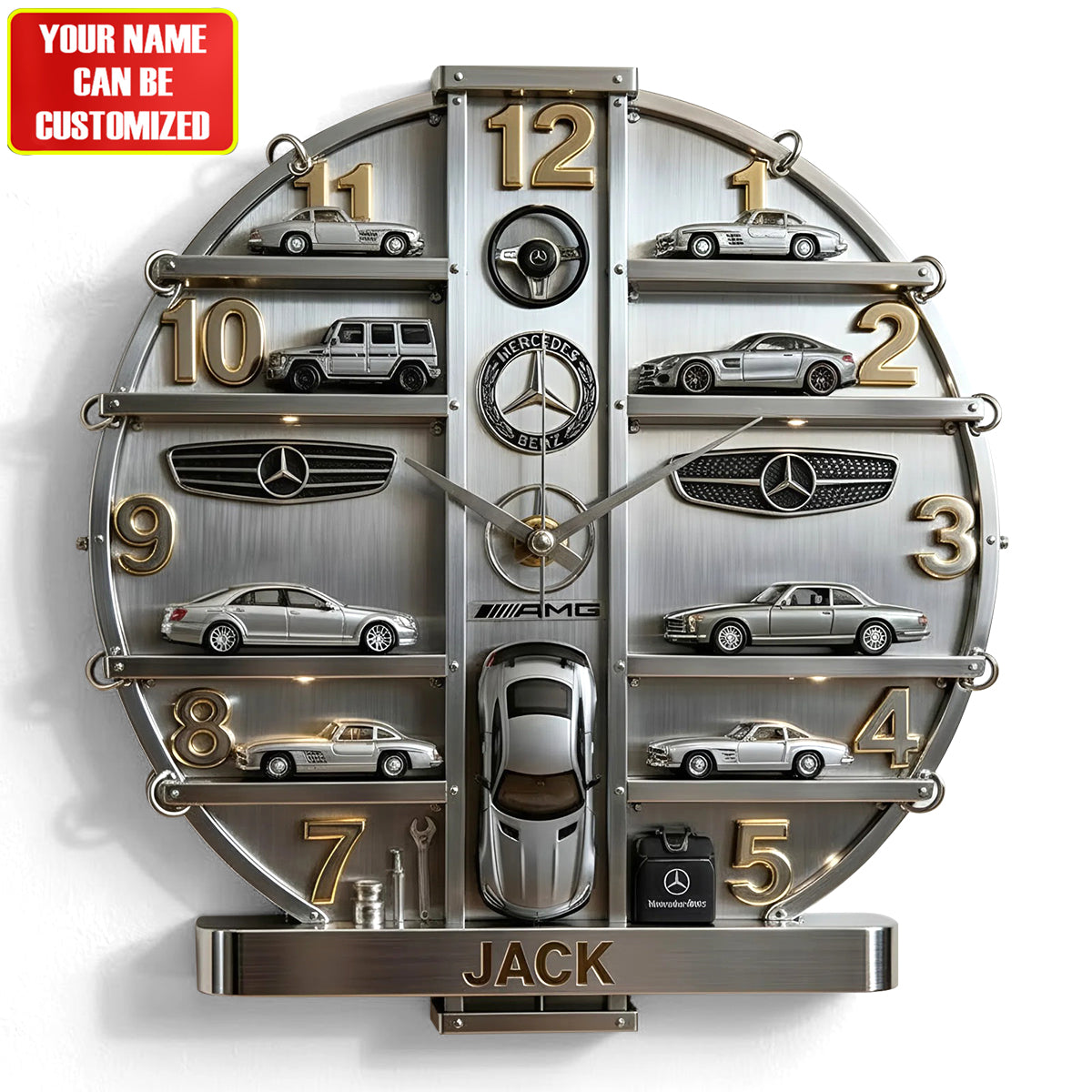 Merc Home Decorative 3D Visual Effect Acrylic Wall Clock