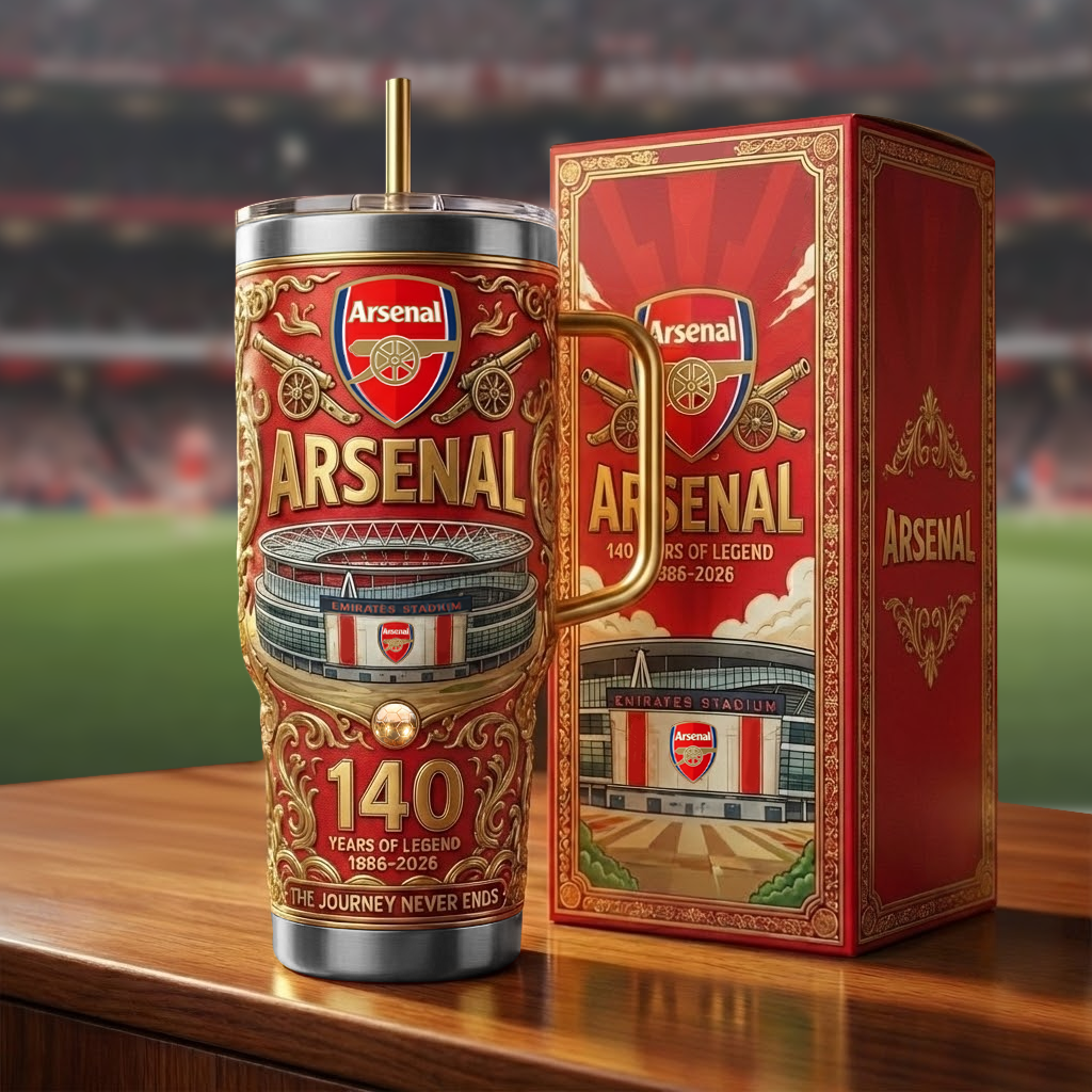 Arsenal 140 Years Of Legend Insulated Tumbler 30oz 40oz