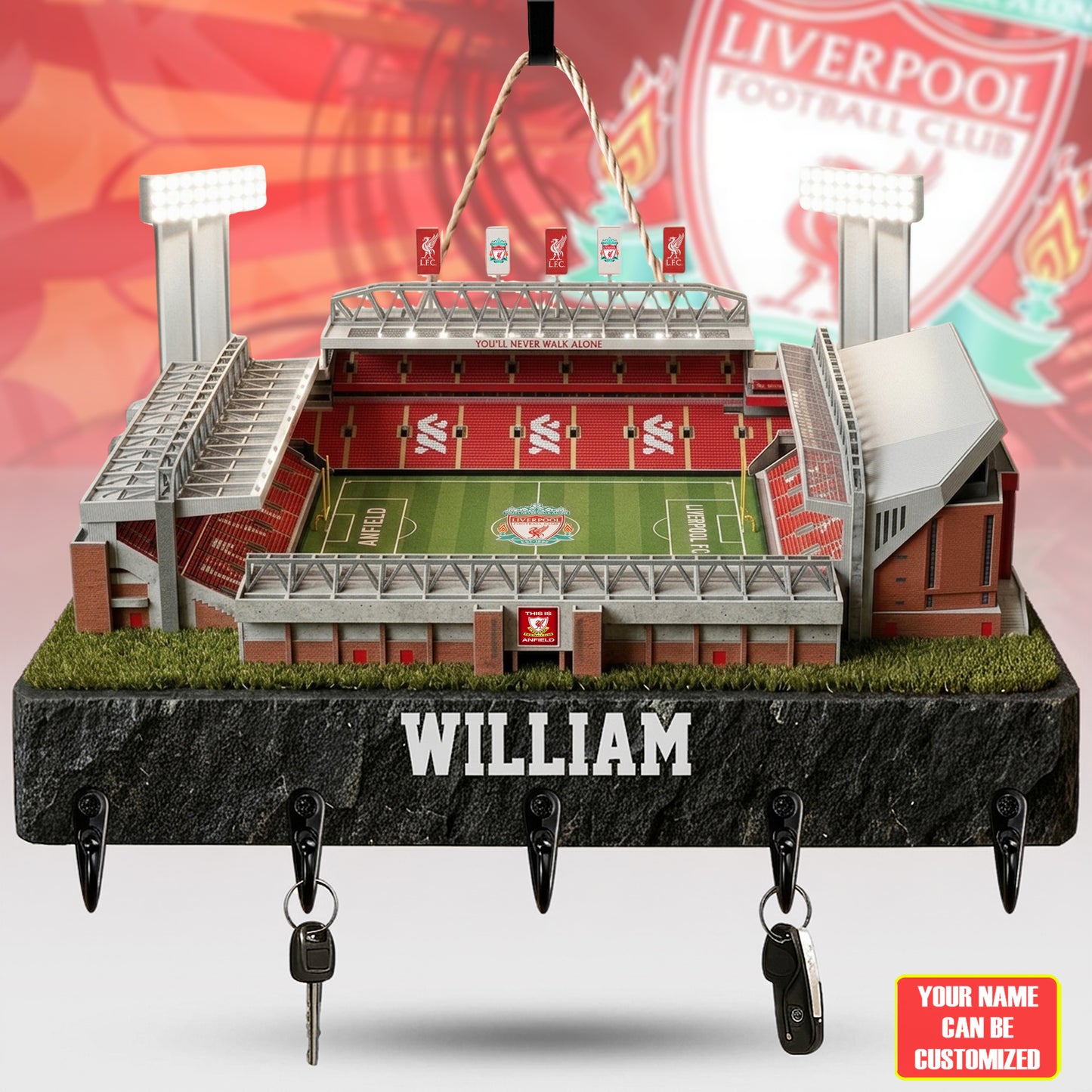 LVP FC Anfield Stadium Key Hanger - Personalized Gifts For LVP Fan