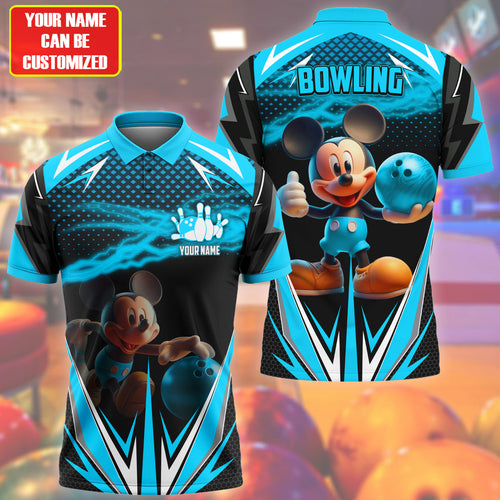 Personalized Name Mk Bowling Teal Version All Over Printed Unisex Shirt Q030501