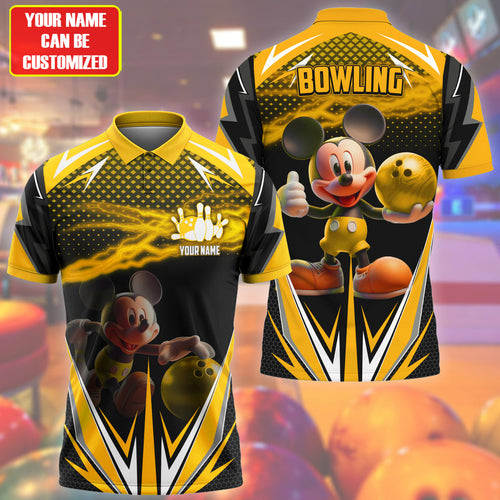 Personalized Name Mk Bowling Yellow Version All Over Printed Unisex Shirt Q030501