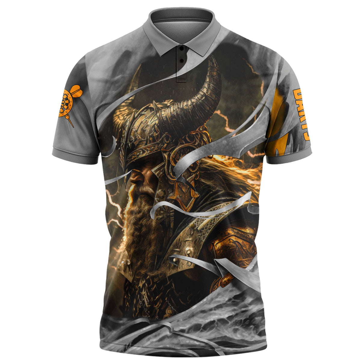 Personalized Name Yellow Vikings Darts All Over Printed Unisex Shirt Q030803