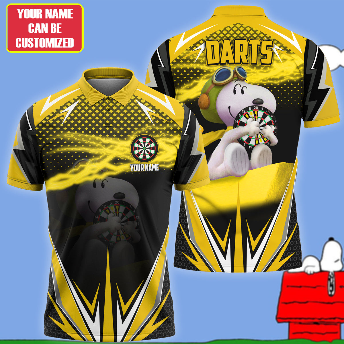 Personalized Name SnP Darts Yellow Version All Over Printed Unisex Shirt Q030807