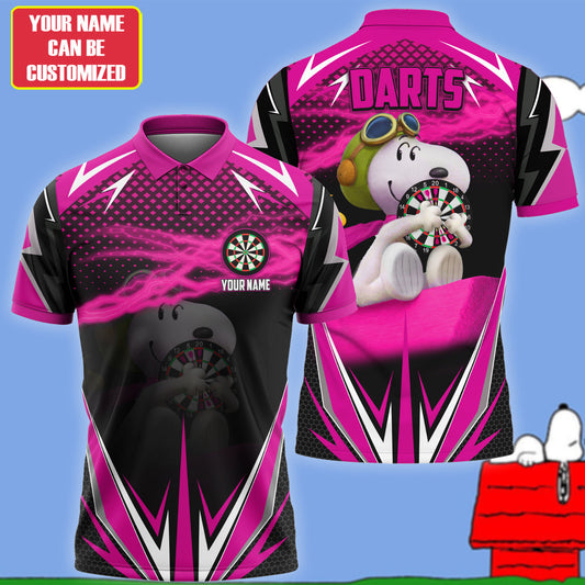 Personalized Name SnP Darts Pink Version All Over Printed Unisex Shirt Q030807