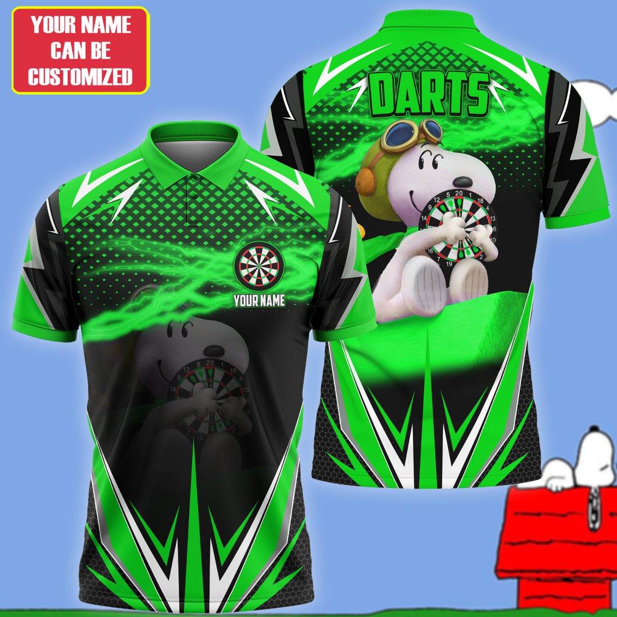 Personalized Name SnP Darts Green Version All Over Printed Unisex Shirt Q030807