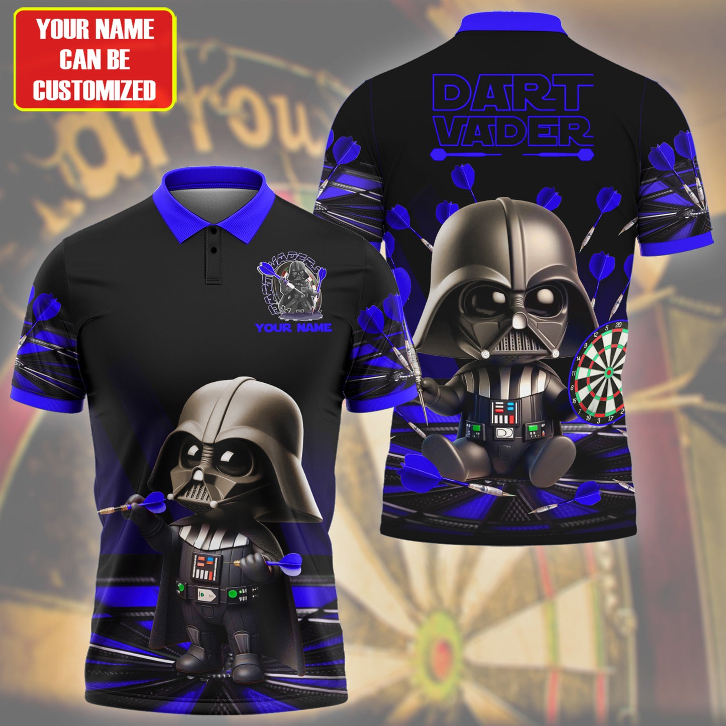 Personalized Name Dart Vader Q2 Blue Version All Over Printed Unisex Shirt Q040705