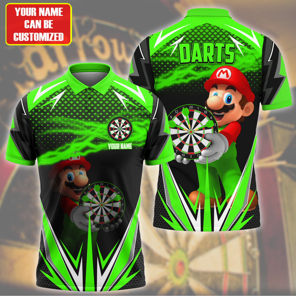 Personalized Name Mar Darts Green Version All Over Printed Unisex Shirt Q041206