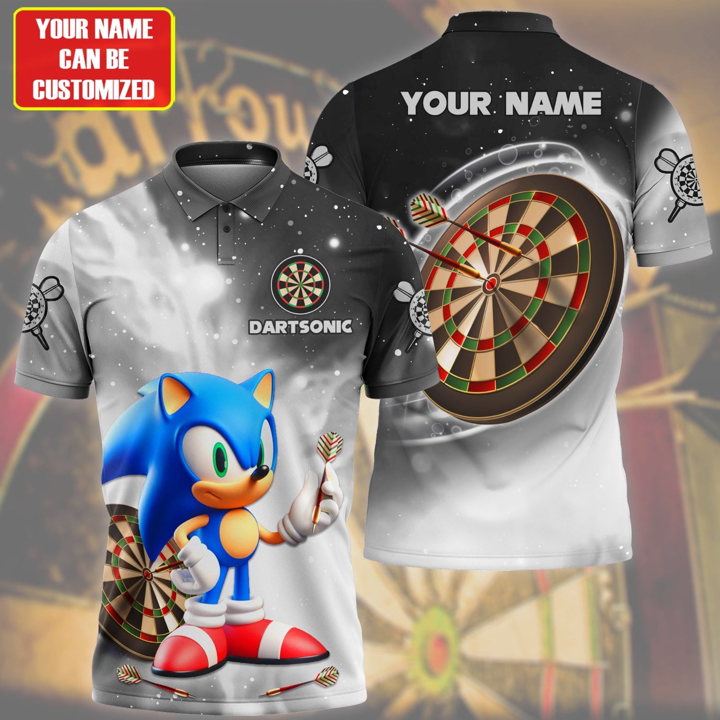 Personalized Name Dartsonic Black Version All Over Printed Unisex Shirt Q050202