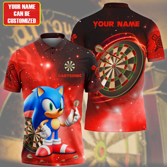 Personalized Name Dartsonic Red Version All Over Printed Unisex Shirt Q050202