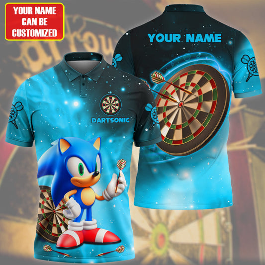 Personalized Name Dartsonic Teal Version All Over Printed Unisex Shirt Q050202