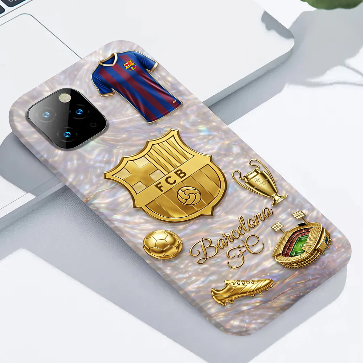 Barca FC Obscure- Personalized Barca Full Print Phone Case