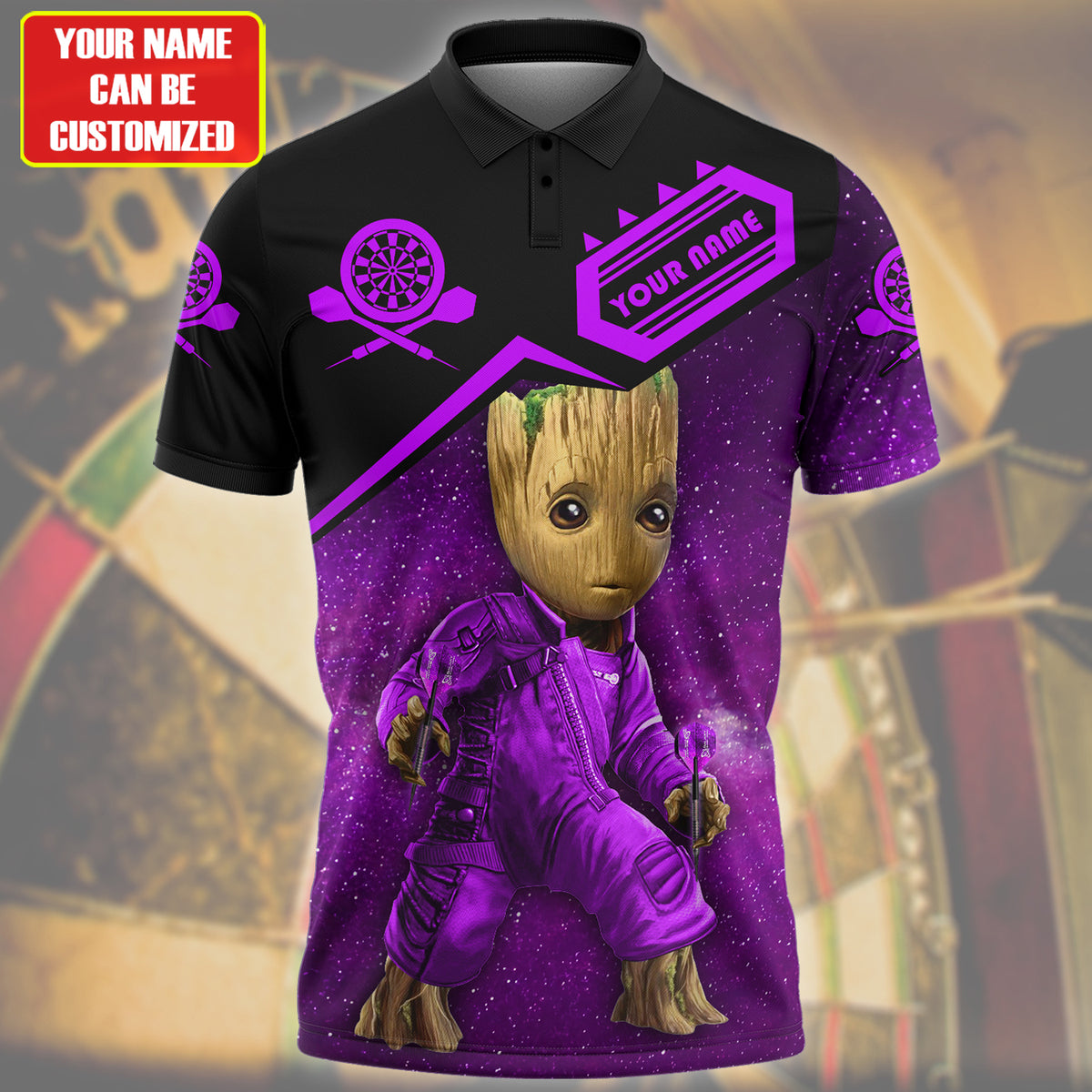 Personalized Name Gr Darts Galaxy Purple Version All Over Printed Unisex Shirt Q050304