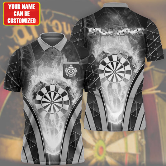 Personalized Name Black Darts Flame All Over Printed Unisex Shirt Q050406