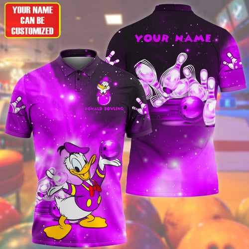 Personalized Name Purple Dn Bowling All Over Printed Unisex Shirt Q050701