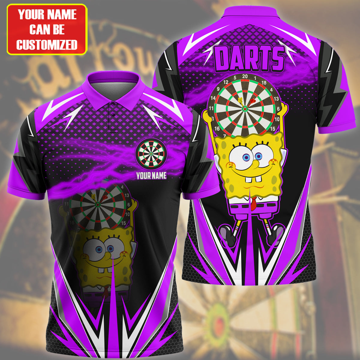 Personalized Name SS Darts Purple Version All Over Printed Unisex Shirt Q060201