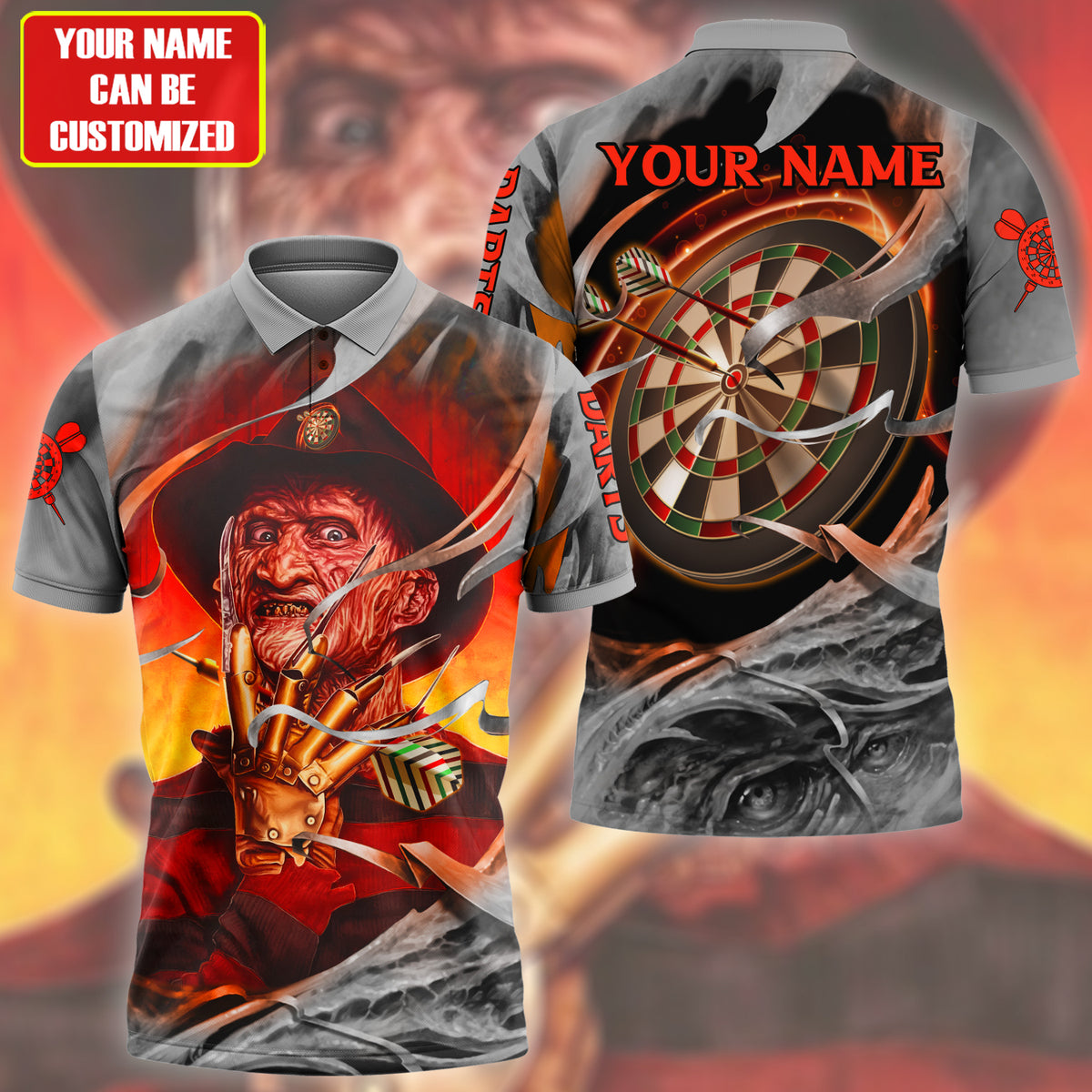 Personalized Name Halloween Darts Q2 All Over Printed Unisex Shirt Q060807