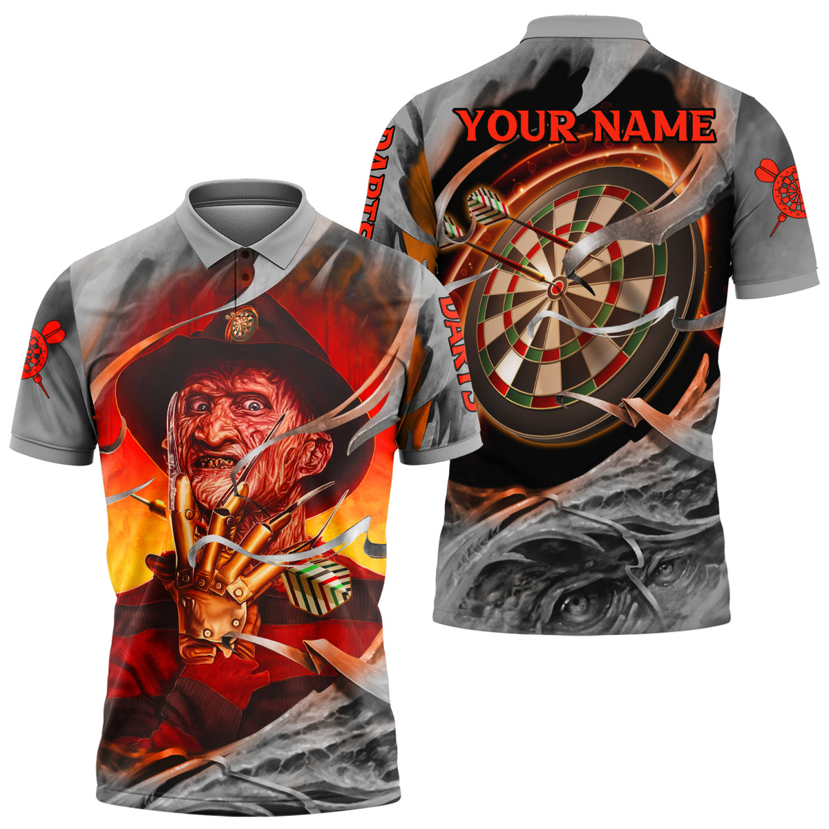 Personalized Name Halloween Darts Q2 All Over Printed Unisex Shirt Q060807