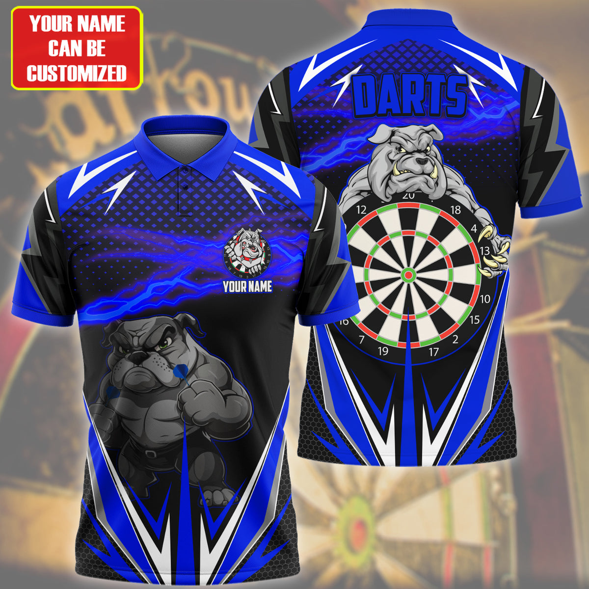 Personalized Bulldog Darts Blue Version All Over Printed Unisex Shirt Q061104