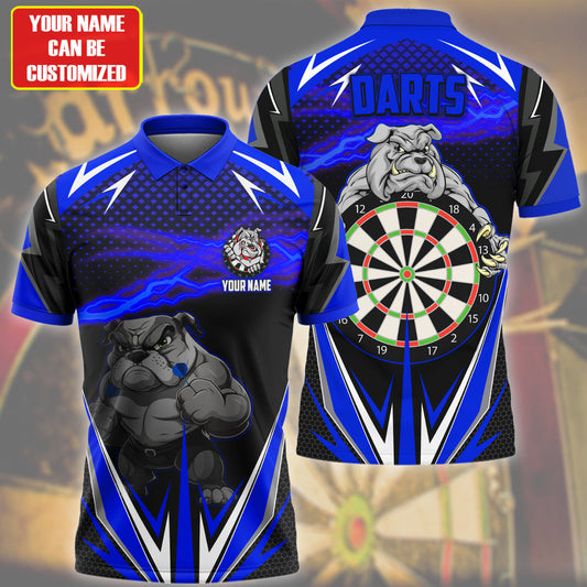 Personalized Bulldog Darts Blue Version All Over Printed Unisex Shirt Q061104