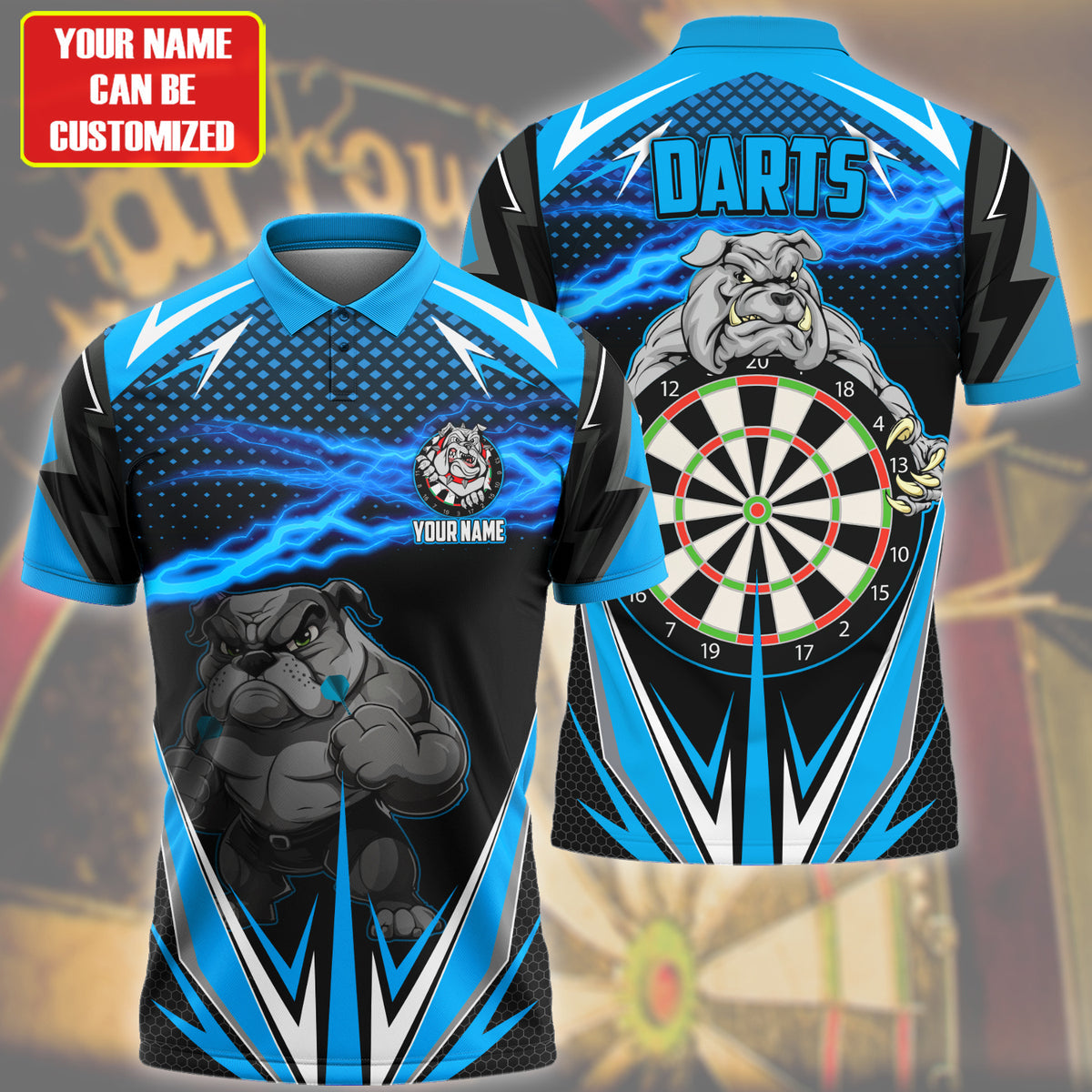 Personalized Bulldog Darts Teal Version All Over Printed Unisex Shirt Q061104