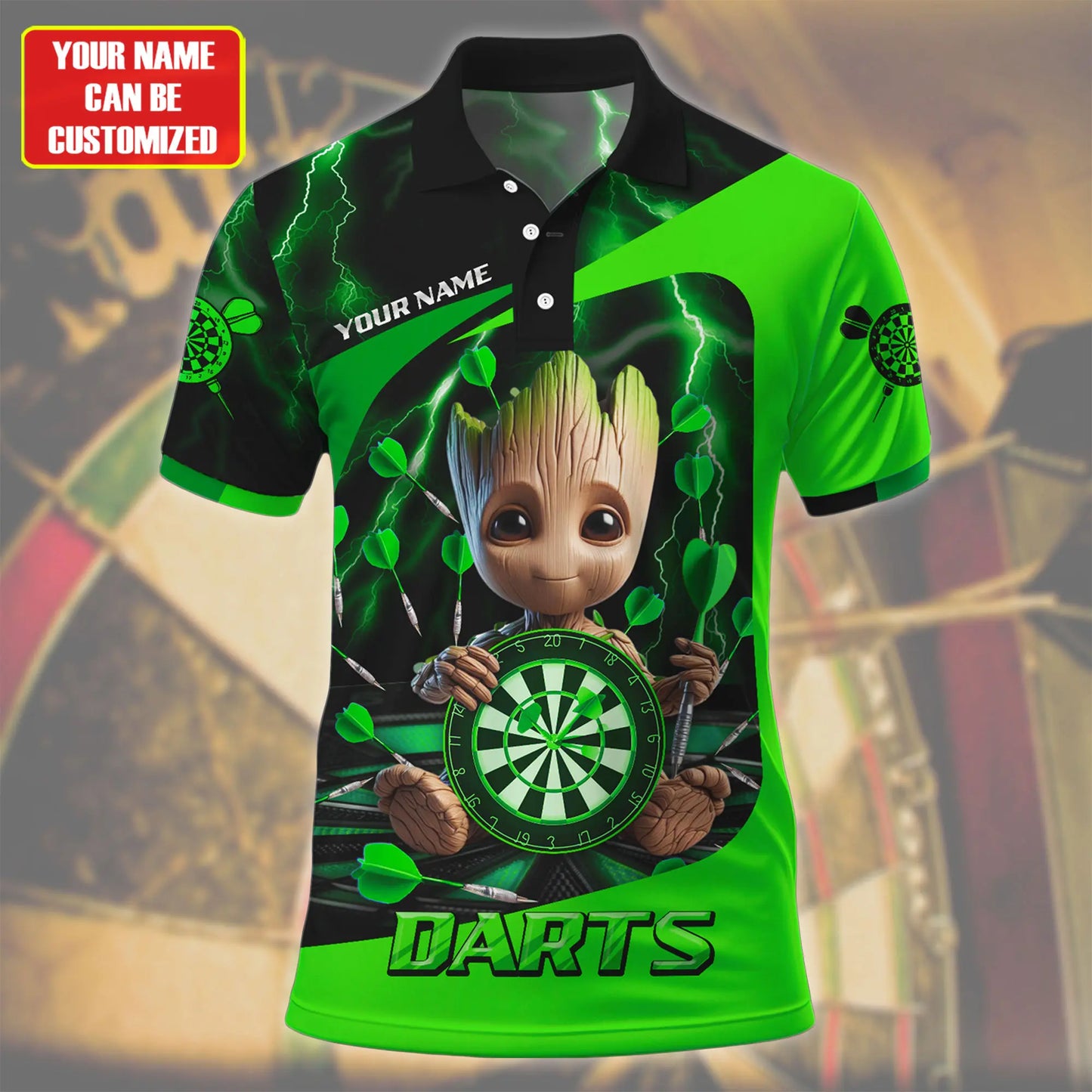 Personalized Name Gr Darts Green Version All Over Printed Unisex Shirt Q061210