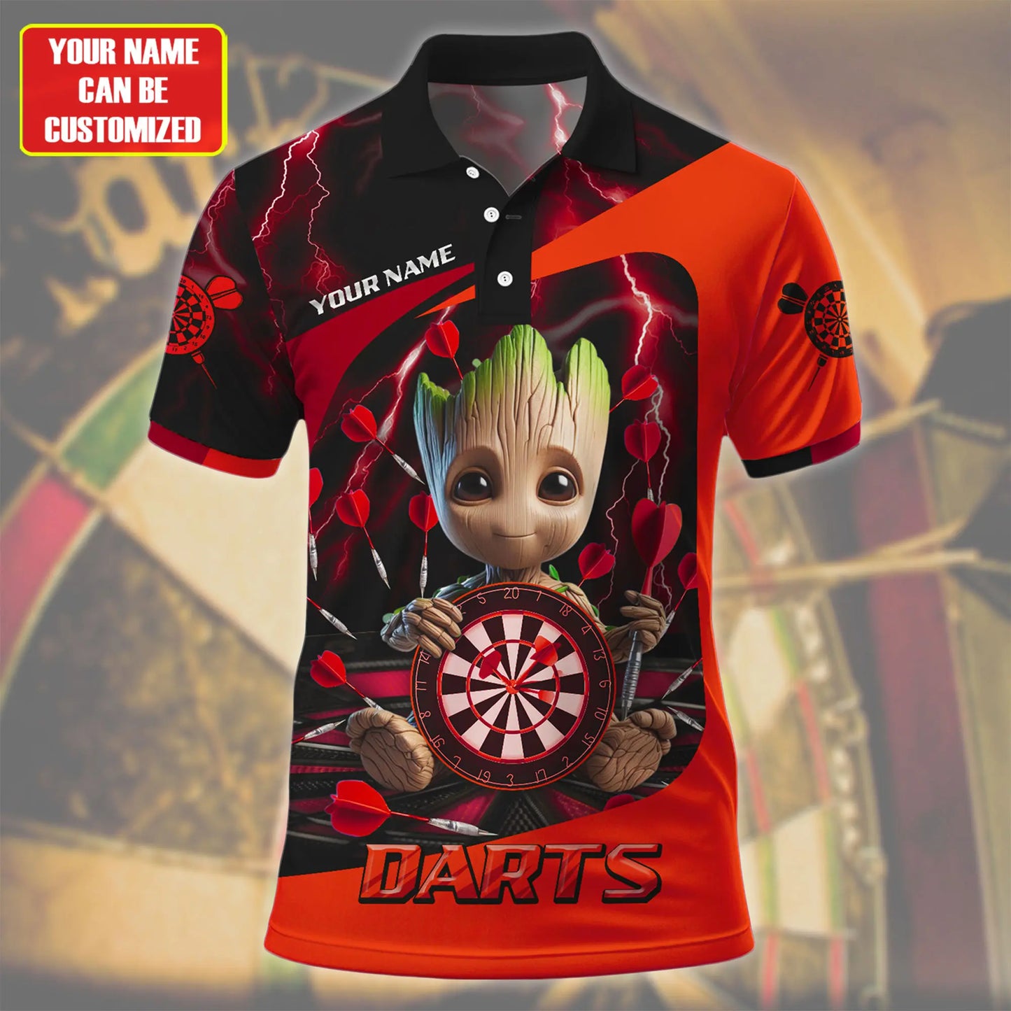 Personalized Name Gr Darts Red Version All Over Printed Unisex Shirt Q061210
