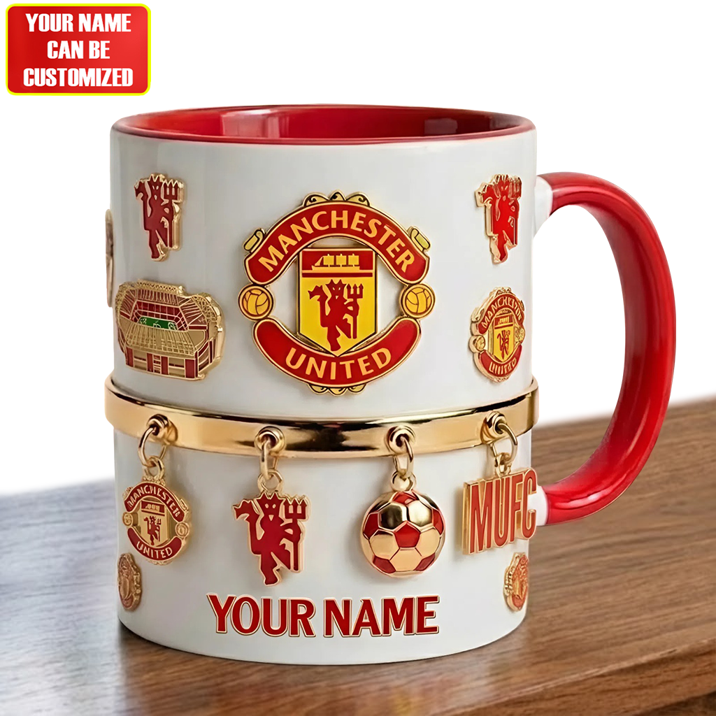 Personalized MU FC Accent Mug , Cream Mug Gifts , Holiday Gifts