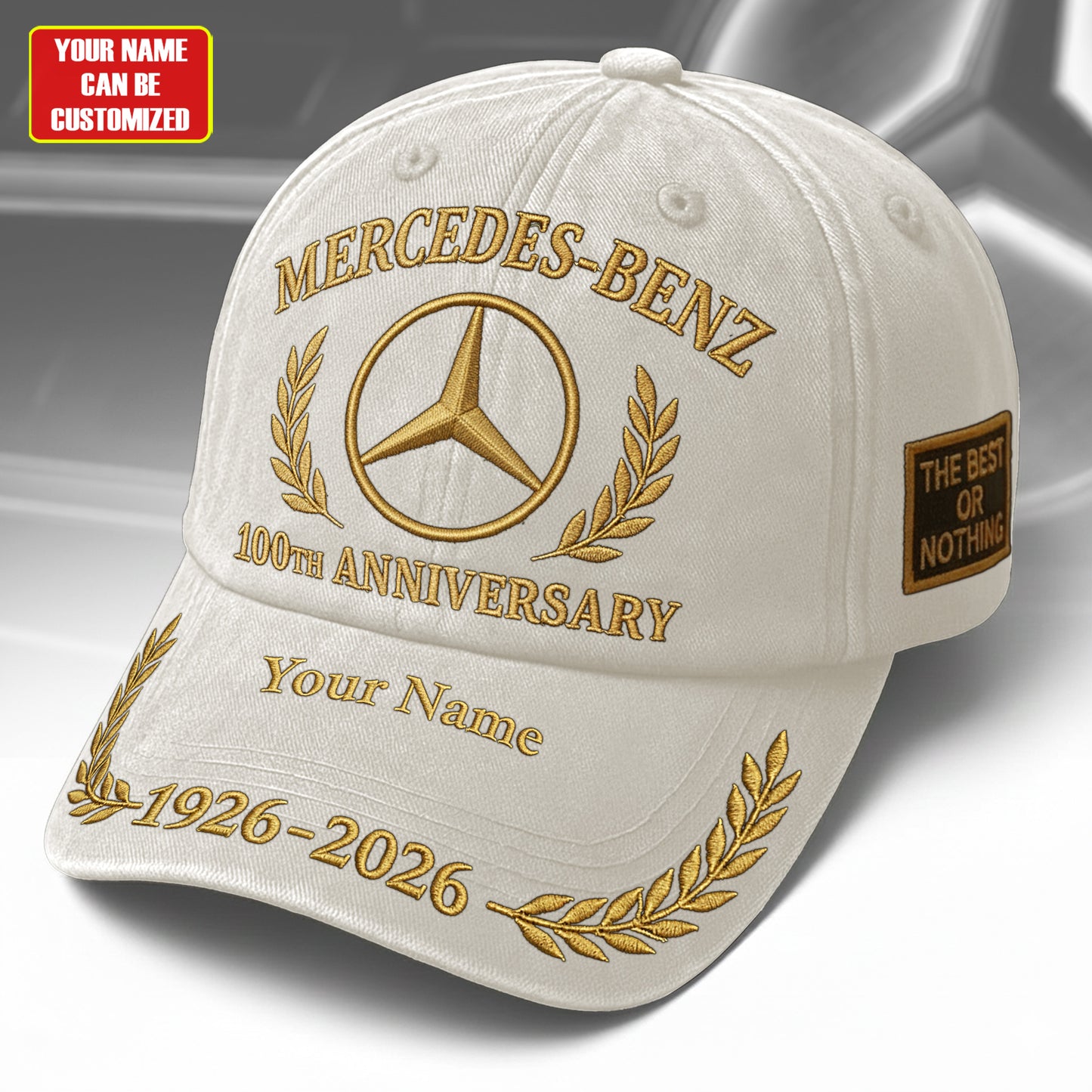 Personalized Merc 100th Anniversary Luxury Classic Cap