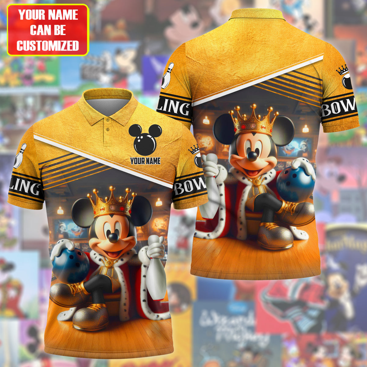 Personalized Name King Mk Bowling All Over Printed Unisex Shirt Q070502