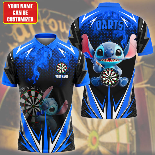 Personalized Name St Darts Fire Blue Version All Over Printed Unisex Shirt Q080303
