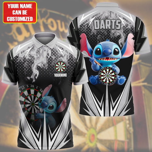 Personalized Name St Darts Fire Black Version All Over Printed Unisex Shirt Q080303