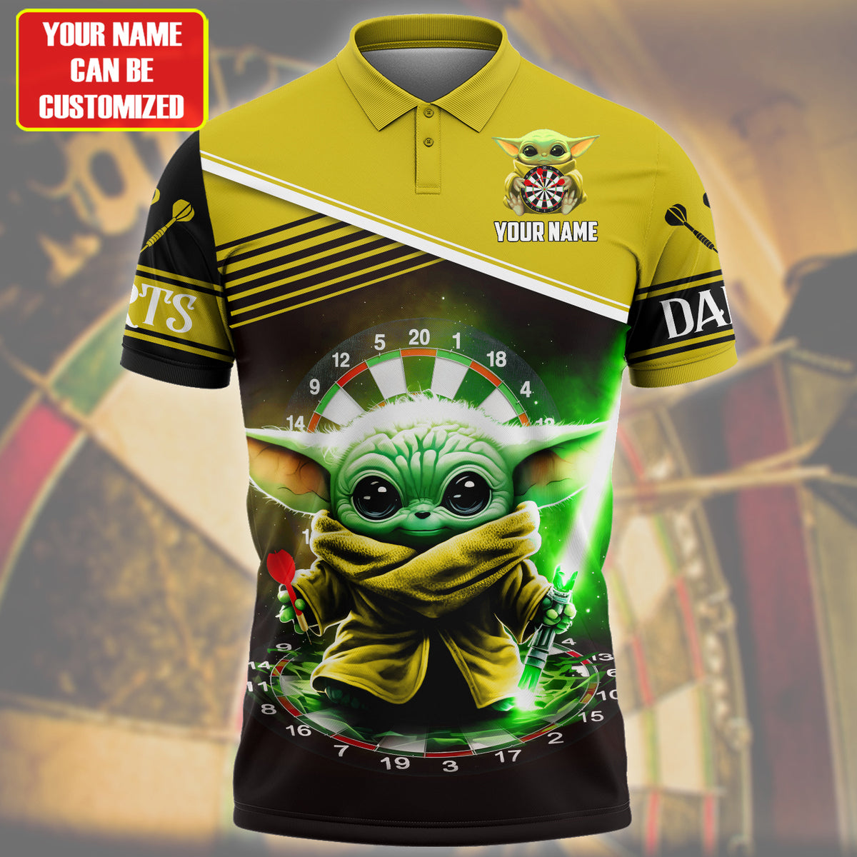 Personalized Name Yd Darts Q4 Yellow Version All Over Printed Unisex Shirt Q090303