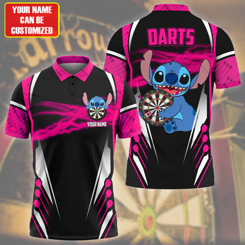 Personalized Name St Darts Q2 Pink Version All Over Printed Unisex Shirt Q090401